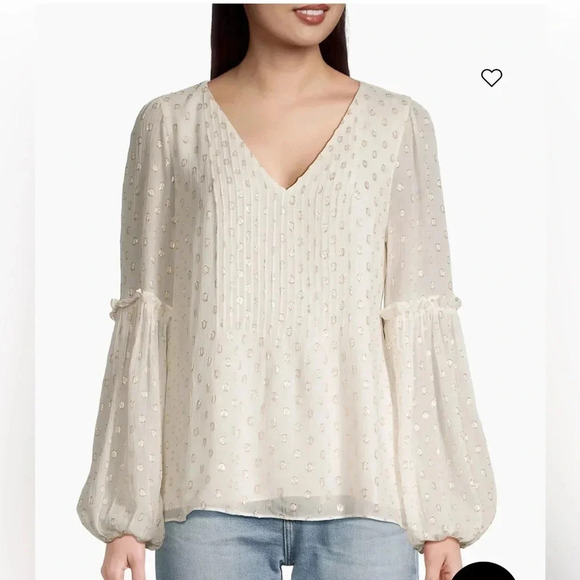 Lilly Pulitzer Size 4 Cleme Metallic-Dot Blouse - Picture 2 of 12